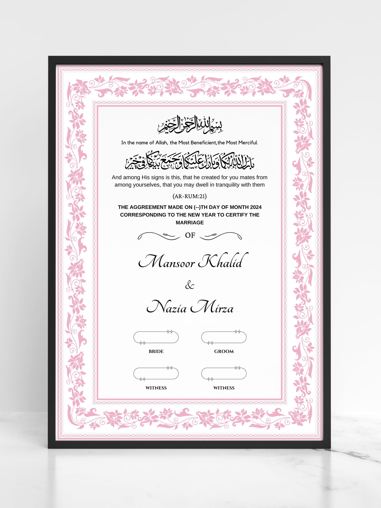 Rose Quartz Nikah Nama