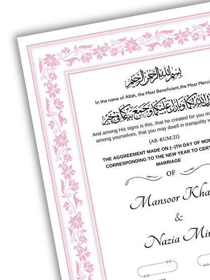 Rose Quartz Nikah Nama