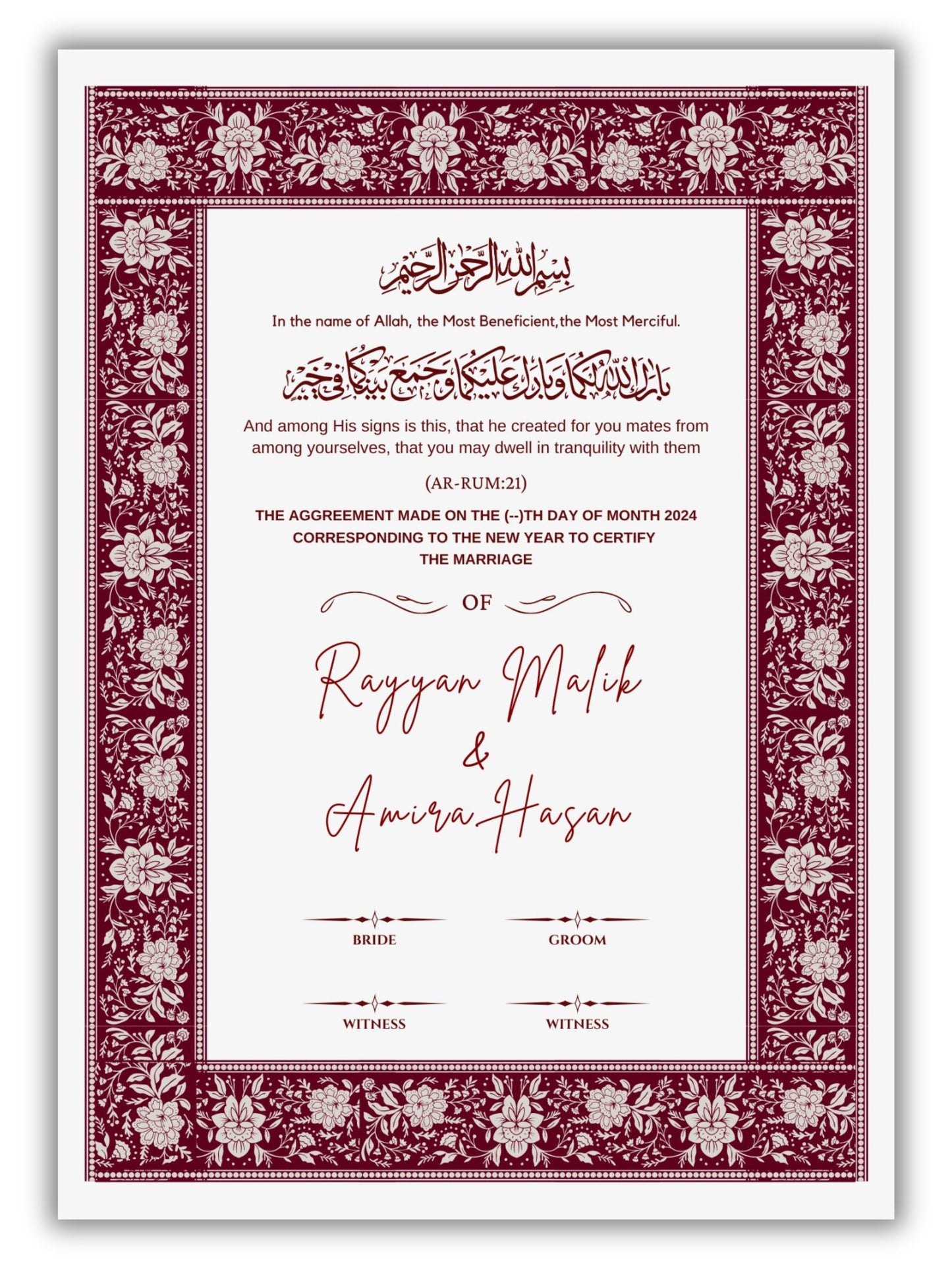 Mahogany Grace Nikah Nama