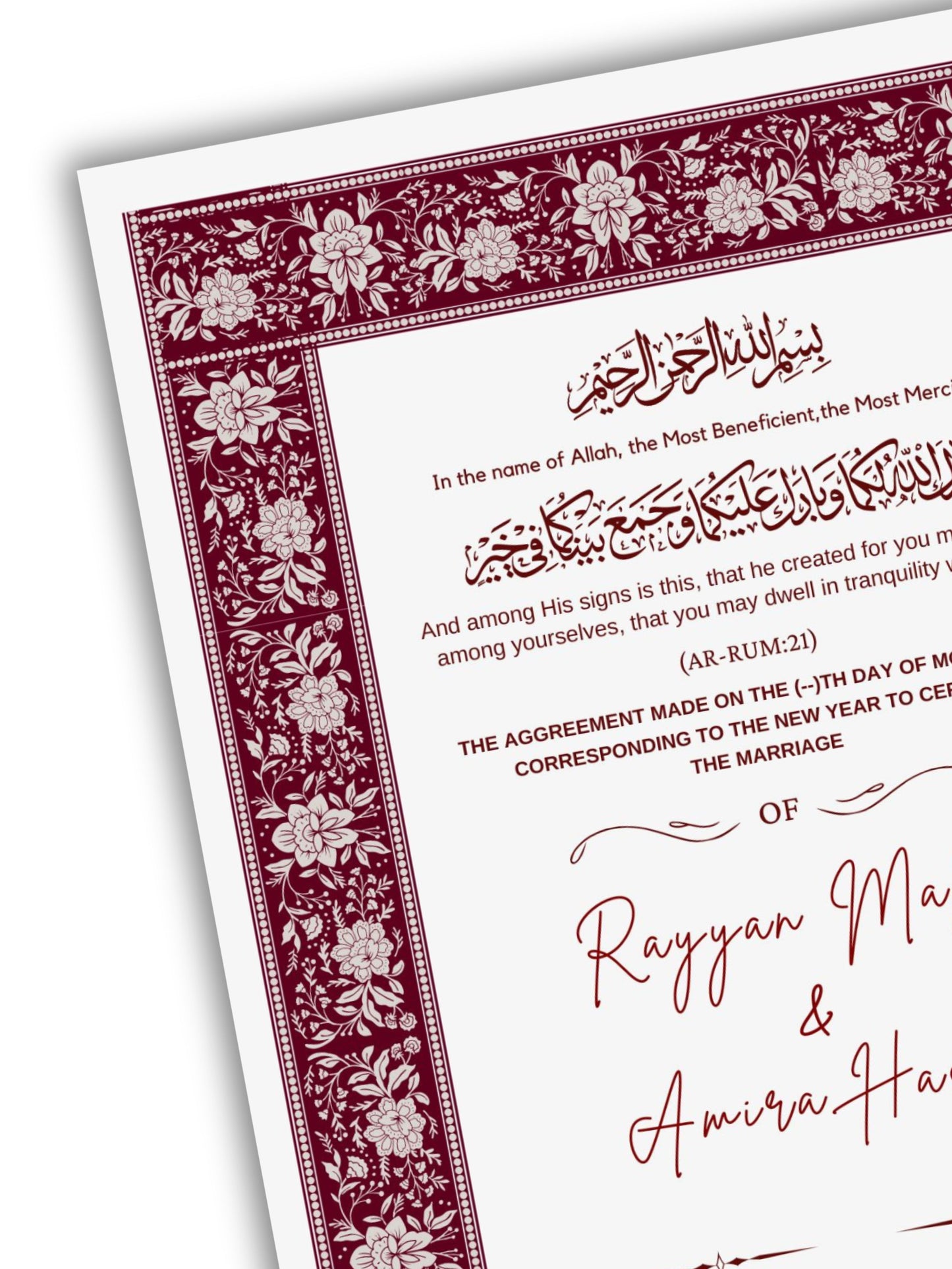 Mahogany Grace Nikah Nama