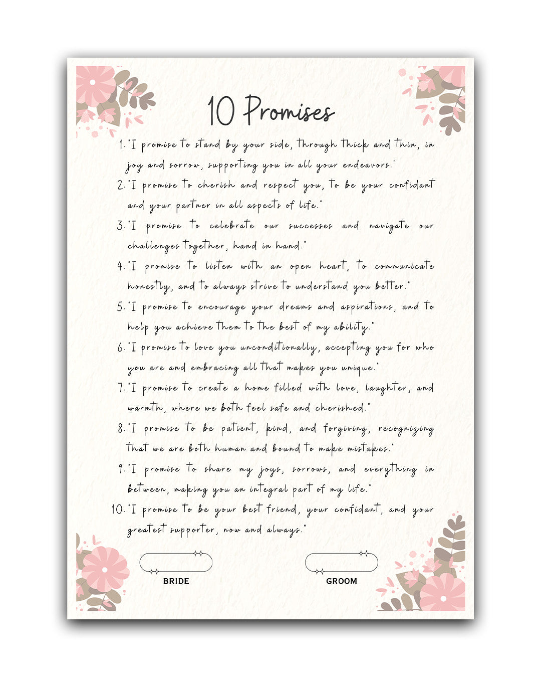 Eternal Promises Pledge Promise Card