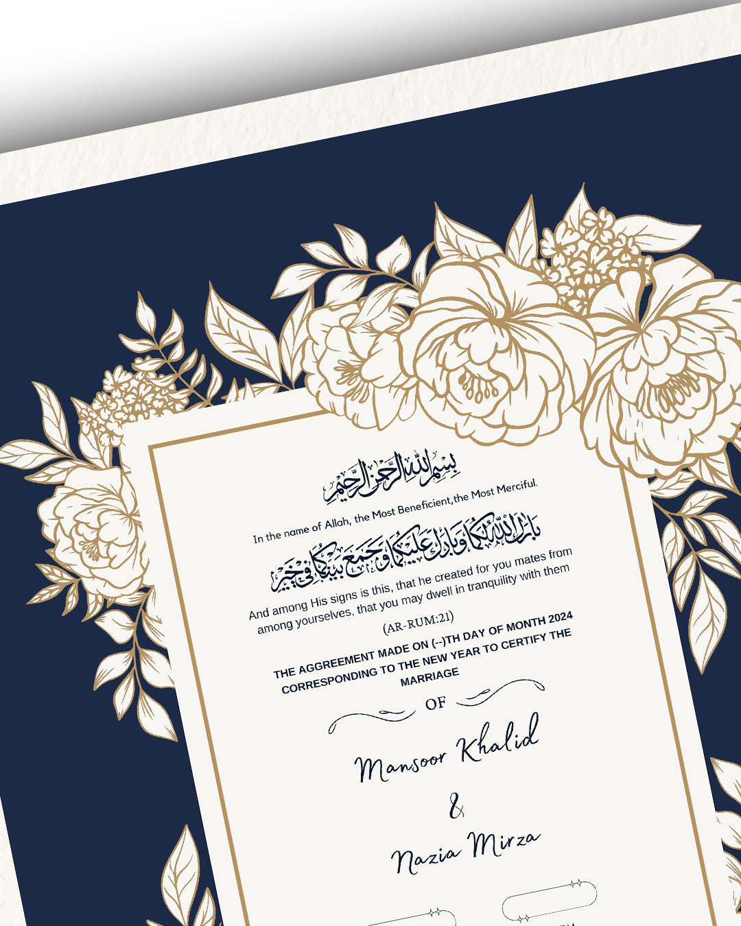 Nautical Elegance Nikah Nama