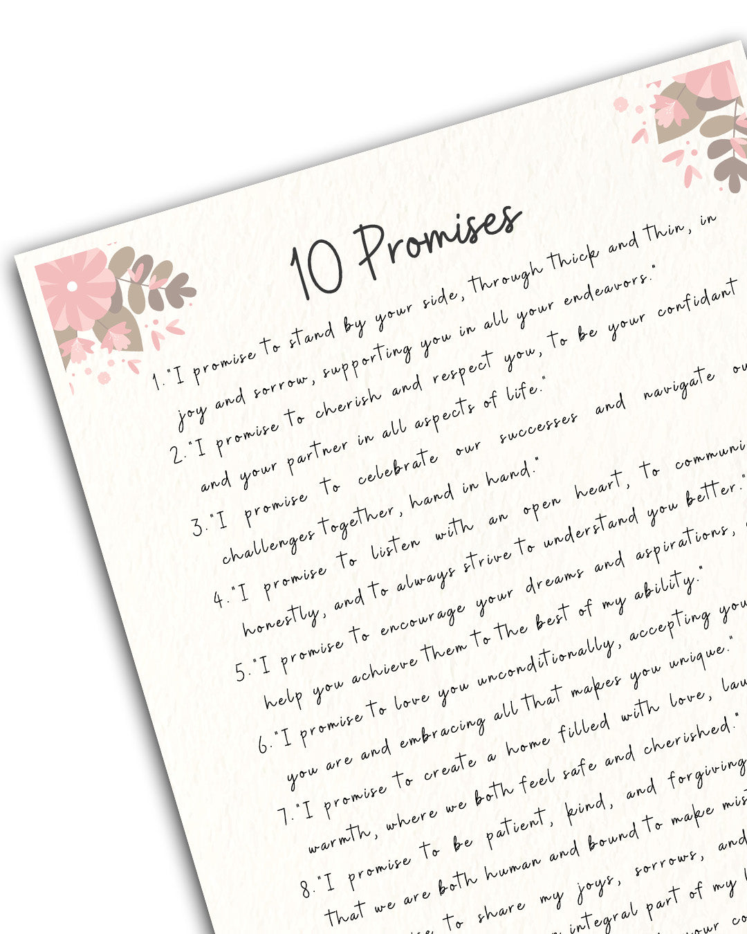 Eternal Promises Pledge Promise Card