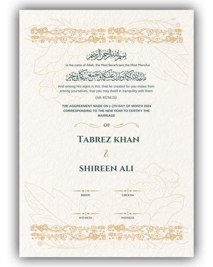 Radiant Goldfoil Nikah Nama