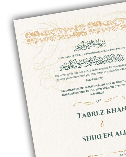 Radiant Goldfoil Nikah Nama