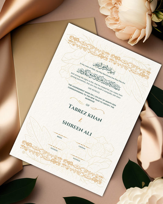 Radiant Goldfoil Nikah Nama